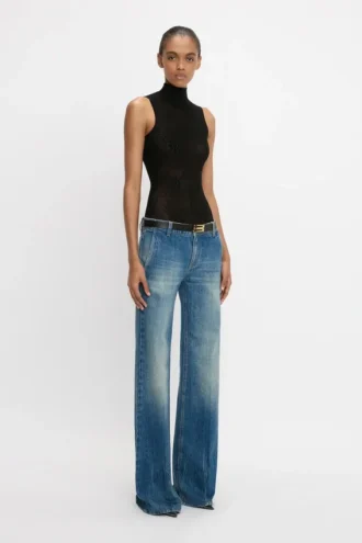 Body de cuello alto en negro