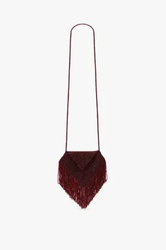 Bolsa con cuentas Manhattan en color burdeos