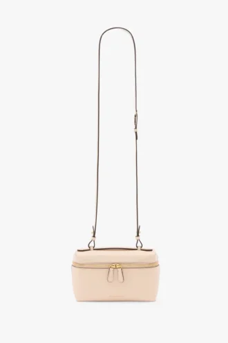 Bolso bandolera Vanity en piel rosa pálido