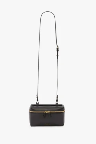 Bolso cruzado Vanity en piel negra