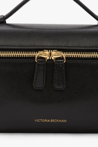 Bolso cruzado Vanity en piel negra