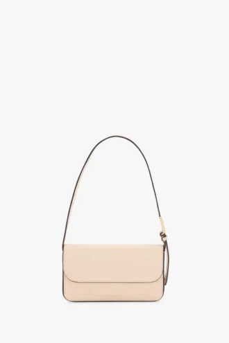 Bolso de bolsillo Dorian en piel rosa pálido