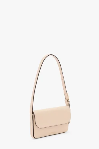Bolso de bolsillo Dorian en piel rosa pálido