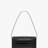Bolso de mano Dorian en piel negra repujada Bolso de mano Dorian en piel negra repujada