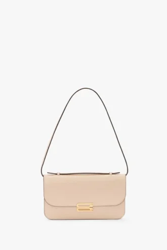Bolso de mano Dorian en piel rosa pálido