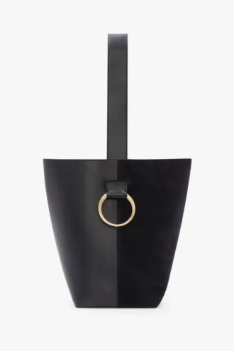 Bolso Dia Bucket en piel azul marino
