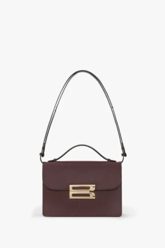 Bolso Dorian en piel burdeos