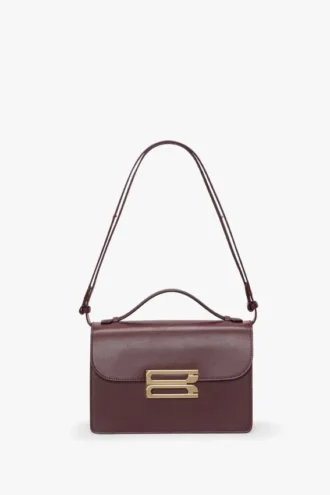 Bolso Dorian en piel burdeos