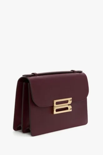 Bolso Dorian en piel burdeos