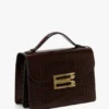 Bolso Dorian en piel marrón oscuro con relieve Bolso Dorian en piel marrón oscuro con relieve