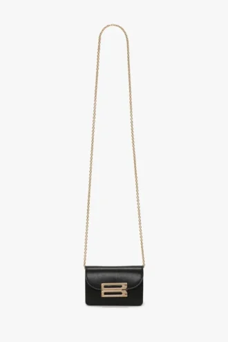 Bolso Dorian micro en piel negra