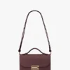 Bolso Dorian pequeño en piel burdeos Bolso Dorian pequeño en piel burdeos