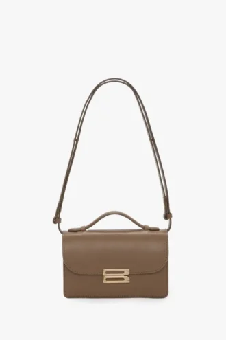 Bolso Dorian pequeño en piel gris paloma