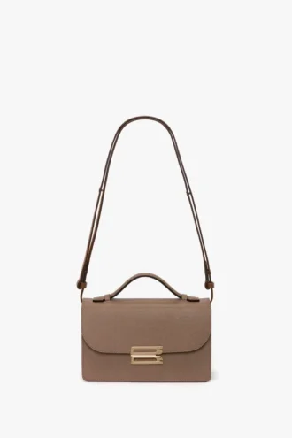 Bolso Dorian pequeño en piel gris paloma