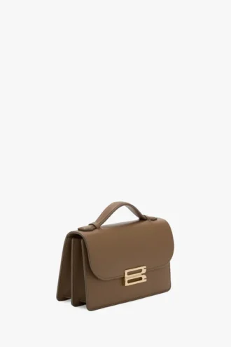 Bolso Dorian pequeño en piel gris paloma