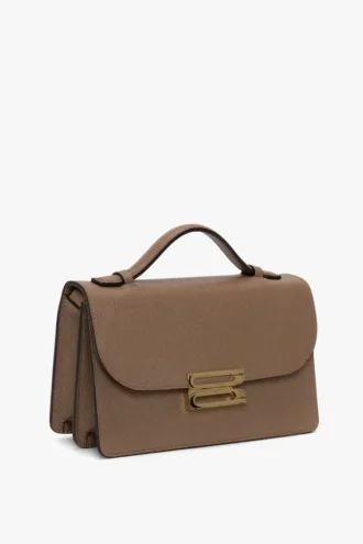 Bolso Dorian pequeño en piel gris paloma