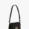 Bolso Dorian pequeño en piel negra repujada