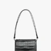 Bolso Dorian pequeño en piel negra repujada
