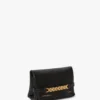 Bolso tipo bolsa con cadena mini en piel negra