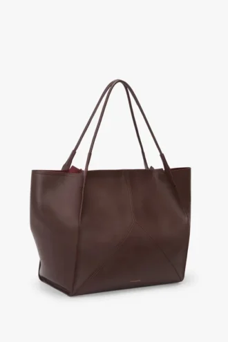 Bolso tote de viaje The Victoria en piel burdeos