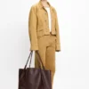 Bolso tote de viaje The Victoria en piel burdeos Bolso tote de viaje The Victoria en piel burdeos
