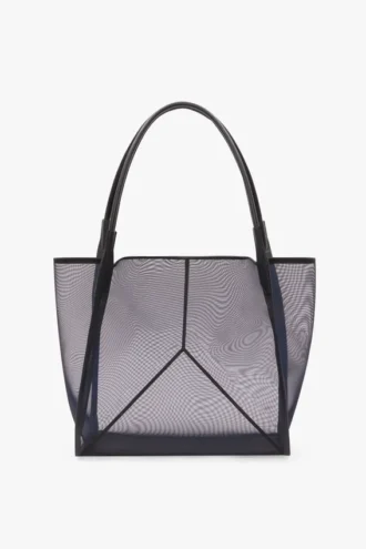 Bolso tote grande Victoria en malla azul marino