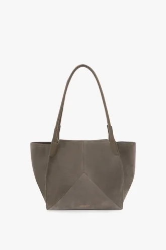 Bolso tote The Victoria en ante gris guijarro