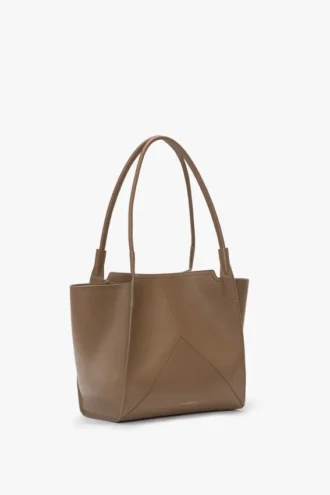 Bolso tote The Victoria en piel gris paloma