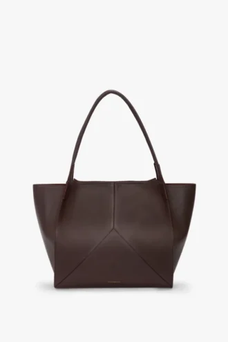 Bolso tote The Victoria grande en piel burdeos