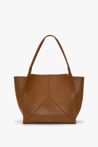Bolso tote The Victoria grande en piel color tostado