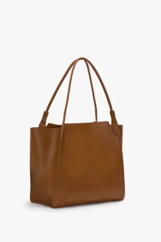 Bolso tote The Victoria grande en piel color tostado