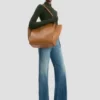 Bolso tote Victoria en piel color tostado Bolso tote Victoria en piel color tostado