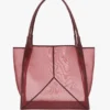 Bolso tote Victoria grande en malla burdeos