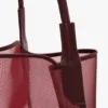 Bolso tote Victoria grande en malla burdeos