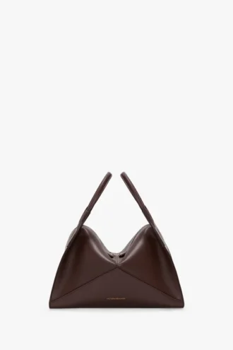 Bolso Victoria Plié en piel burdeos