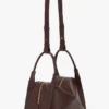 Bolso Victoria Plié en piel burdeos