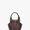 Bolso Victoria Plié en piel burdeos