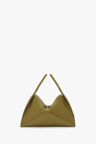 Bolso Victoria Plia en piel verde cactus