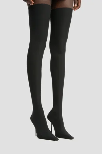 Botas de jersey de tacón de aguja Sloane 100 en negro
