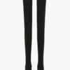 Botas Harlow de jersey elástico con punta abierta 100 en negro Botas Harlow de jersey elástico con punta abierta 100 en negro