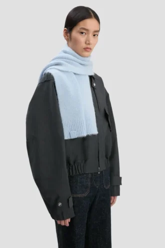 Bufanda de alpaca en azul glacial
