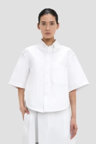 Camisa trapecio en blanco óptico