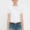 Camiseta ajustada con logo reducido en blanco Camiseta ajustada con logo reducido en blanco