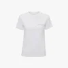 Camiseta ajustada con logo reducido en blanco Camiseta ajustada con logo reducido en blanco