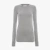 Camiseta de manga larga en gris jaspeado Camiseta de manga larga en gris jaspeado