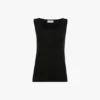 Camiseta sin mangas con abertura en negro Camiseta sin mangas con abertura en negro