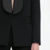 Chaqueta de esmoquin con cuello chal en negro Chaqueta de esmoquin con cuello chal en negro