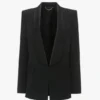 Chaqueta de esmoquin con cuello chal en negro Chaqueta de esmoquin con cuello chal en negro