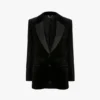 Chaqueta entallada de terciopelo negro Chaqueta entallada de terciopelo negro