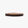 Cinturón Jumbo Dorian en piel marrón oscuro con relieve de cocodrilo